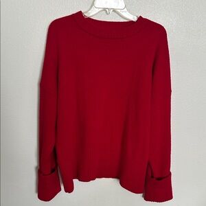 Red Fussy oversized Sweater